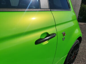 abarth 595 500 car wrapping hexis verde wasabi green gloss