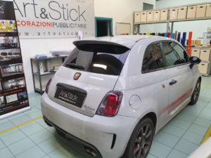 Abarth 500 con pellicola oscurata gradazione 15 thiene vicenza