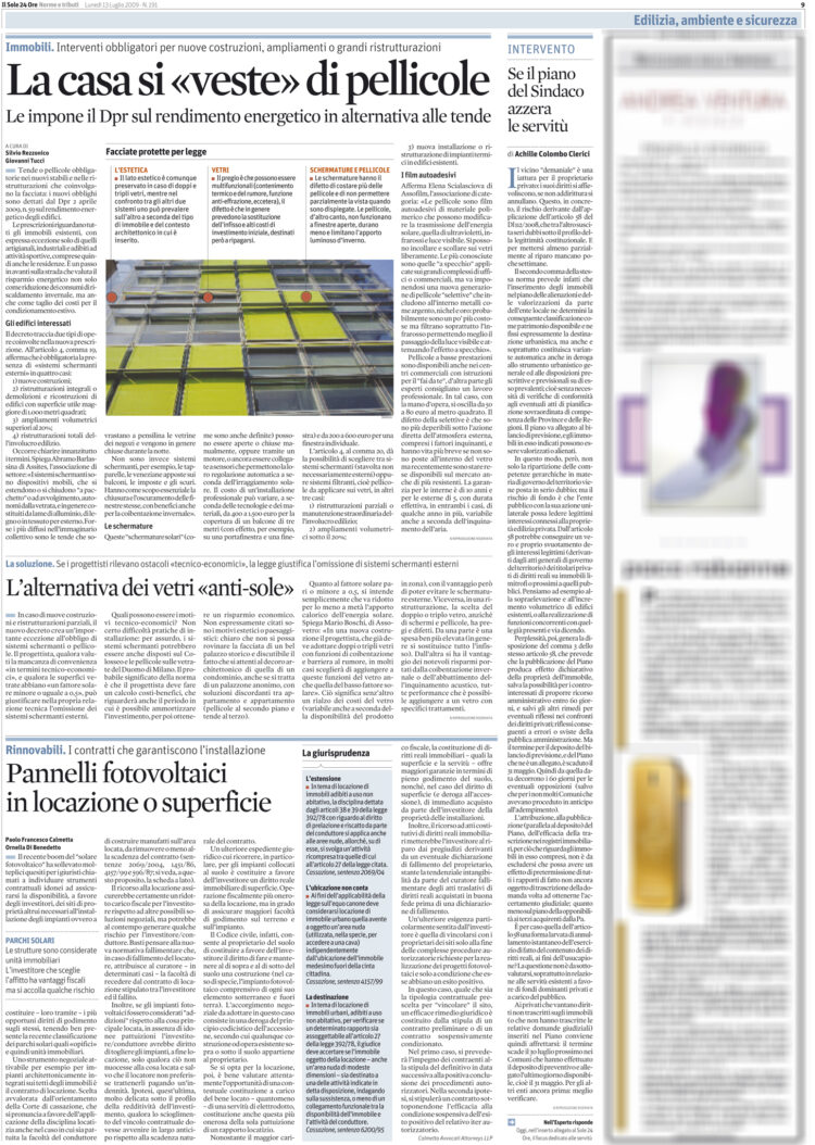 Articolo_Il_Sole_24_Ore_Pellicole_Filtranti Articolo_Il_Sole_24_Ore_Pellicole_Filtranti