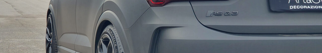 Audi RSQ3 car wrapping nero opaco matte black avery swf