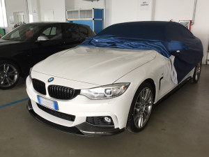 BMW serie 4 Sport applicazione protettivo trasparente su cofano paraurti