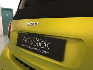 Car wrapping smart fortwo brabus pellicola hexis gold metallic thiene vicenza