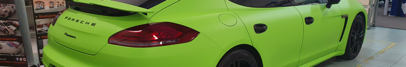 Car wrapping vetri oscurati fari cromature Porsche Panamera