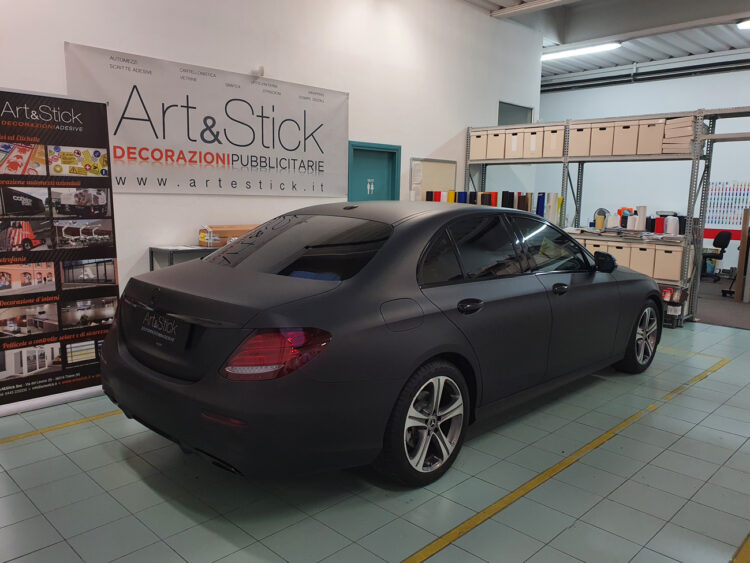 Car wrapping vetri oscurati fari cromature dechrome mercedes classe e
