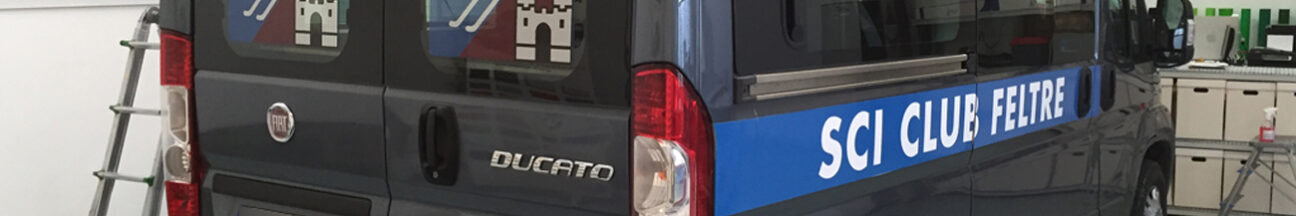 Decorazione automezzi per associazioni sportive imeco sci feltre
