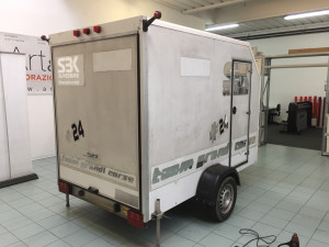 Decorazione carrello portamoto adesivi stampati binotto bin8 motocross