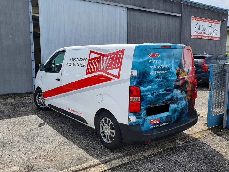 Decorazione citroen pellicola cast stampata car wrapping adesivi prespaziati flotta aziendale arroweld