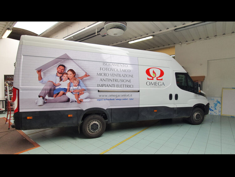 Decorazione furgone adesivi cast car wrapping stampati protettivo prespaziati omega canale