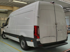 Decorazione mercedes sprinter pellicola cast verde metallizzato car wrapping prespaziati