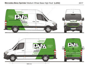 Decorazione mercedes sprinter pellicola cast verde metallizzato car wrapping prespaziati