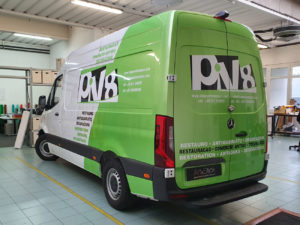 Decorazione mercedes sprinter pellicola cast verde metallizzato car wrapping prespaziati