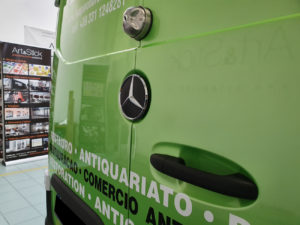 Decorazione mercedes sprinter pellicola cast verde metallizzato car wrapping prespaziati