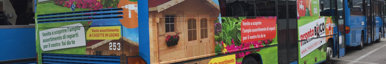 Decorazione pullman di linea SVT FTV Cartel pubblicità