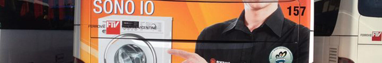 Decorazione pullman di linea SVT FTV Cartel pubblicità