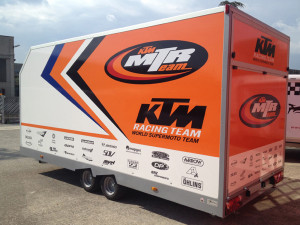 RIMORCHIO PORTA MOTO KTM decorazione per il mondiale supermotard