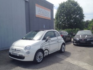 Fiat 500 - decorazione replica 500 Ron Arad Edition