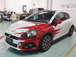 Grande punto abarth personalizzazione wrapping stampa digitale