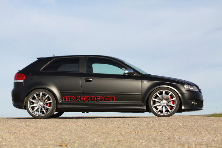 MR Car Design Audi S3 wrapping totale nero opaco