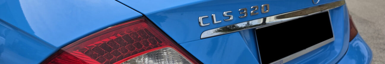 Mercedes CLS car wrapping apa Gloss Cerulean Blue