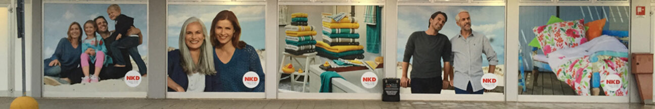 NKD ESTE decorazione con adesivi stampati in digitale insegna luminosa