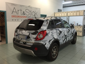 OPEL ANTARA car wrapping camouflage artic opaco mimetico