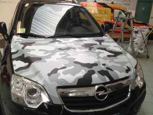 OPEL ANTARA car wrapping camouflage artic opaco nascondere botte grandine carrozzeria 2 mimetico