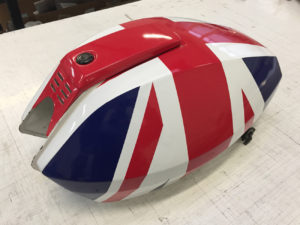 Personalizzazione serbatoio pellicola stampata wrapping union jack