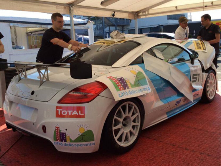 PEUGEOT RCZ CUP wrapping parziale con vari colori