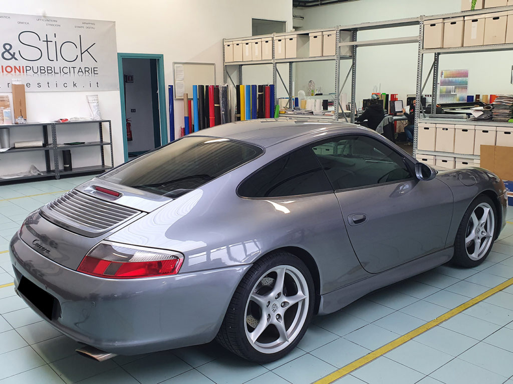 Porsche 911 con pellicola oscurata gradazione 35 thiene vicenza