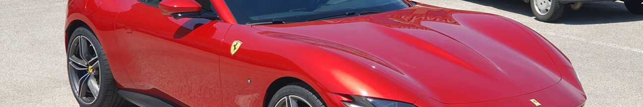 Protezione-PPF WPF-antisasso-paint-protection-film-ferrari-roma spider parabrezza