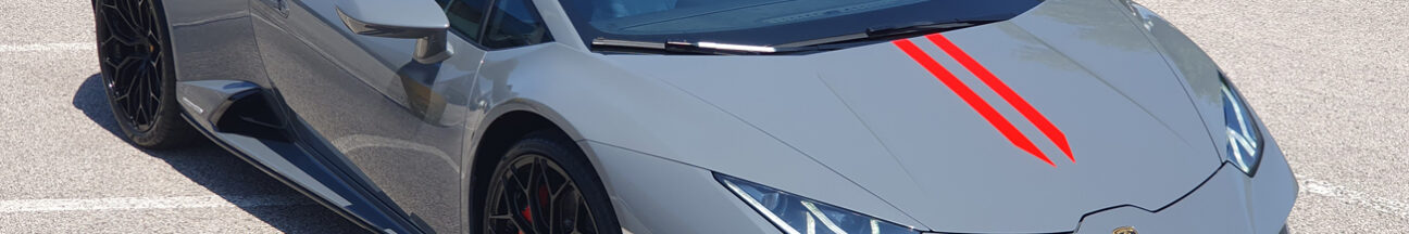Protezione-PPF-antisasso-paint-protection-film-lamborghini huracan evo-stripes-personalizzazione