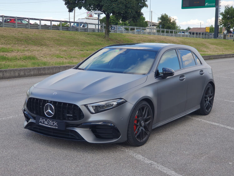 Protezione-PPF-antisasso-paint-protection-film-mercedes a45s opaco matte