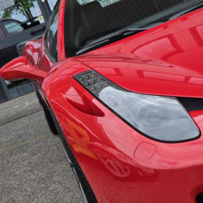 Protezione PPF antisasso su Ferrari 458