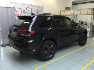 Rivestimento cromature jeep grand cherokee pellicola nera lucida car wrapping thiene vicenza