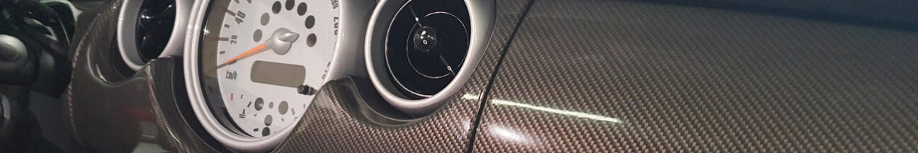 Rivestimento interni mini cooper s pellicola effetto carbonio lucido