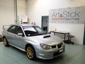 SUBARU IMPREZA WRX STI 4 serie - fascia parasole e adesivi vari