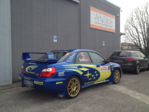 SUBARU IMPREZA WRX Sti - decorazione kit adesivi replica livrea WRC montecarlo 2005 solberg