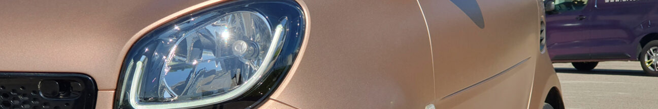 Smart ForTwo cambio colore in Satin Metallic ROSE GOLD apa
