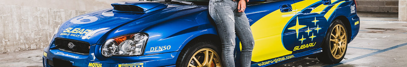 Subaru Impreza WRX Sti replica livrea WRC 2005 servizio fotografico solberg