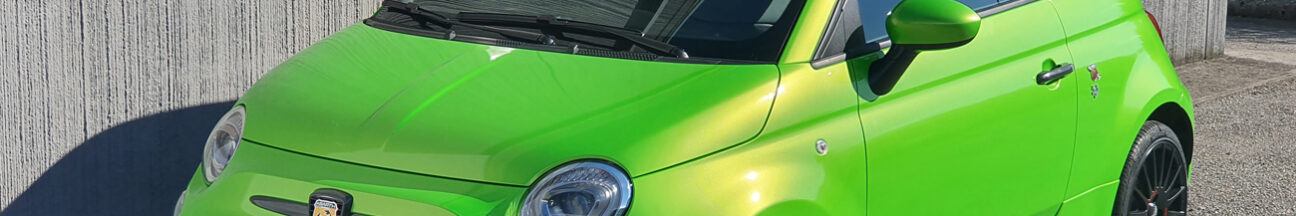 abarth 595 500 car wrapping hexis verde wasabi green gloss