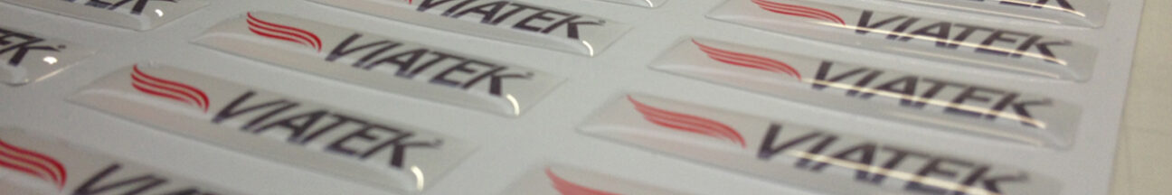 etichette resinate 3D in rilievo