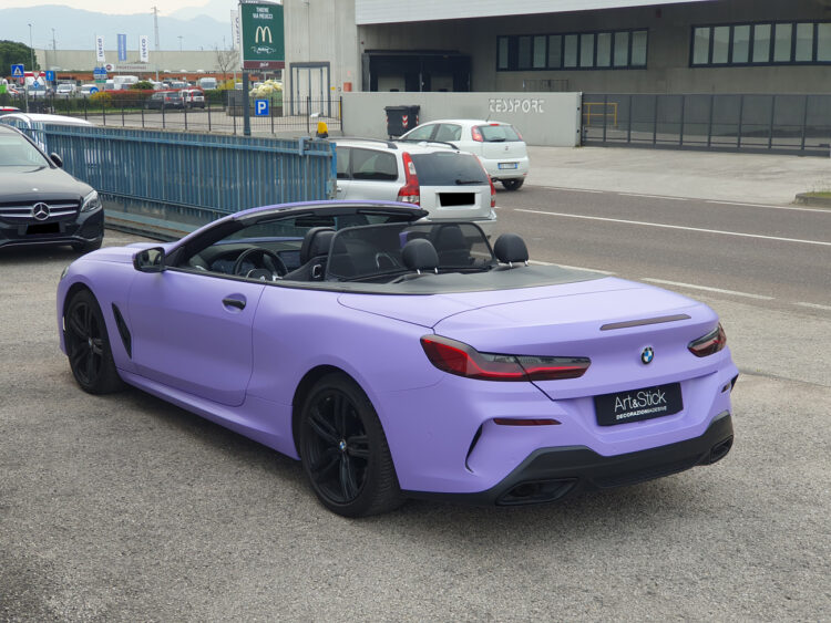 bmw 8-car-wrapping-ULTRA SATIN HALO LAVANDER-apa