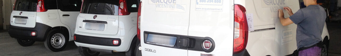 decorazione automezzi per flotta aziendale acque vicentine