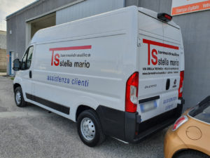 decorazione automezzo ducato termoidraulica stella mario adesivi prespaziati