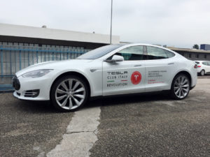 decorazione tesla model s club italy artestick