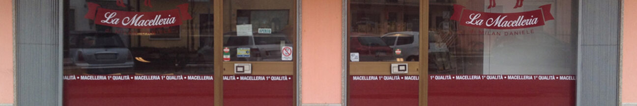 decorazione vetrine negozio macelleria