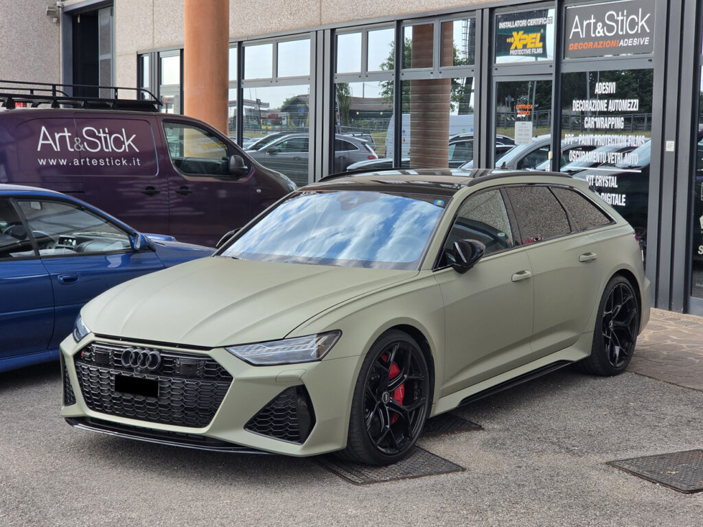 wrapping-cambio-colore-audi rs6-avery-Satin Khaki Green